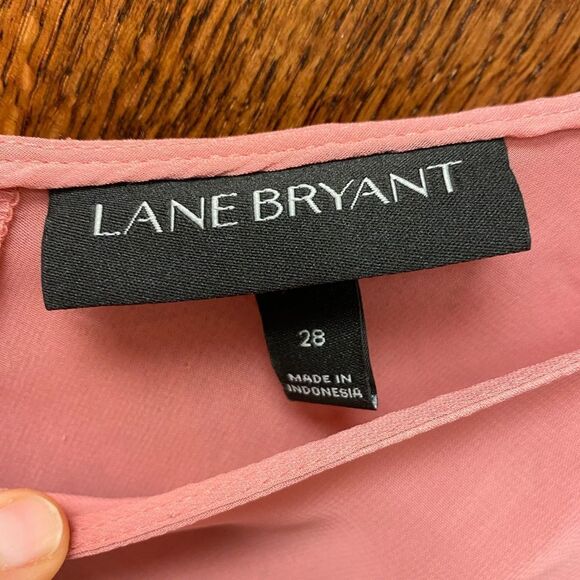 Lane bryant‎ Dusty Rose Essentials Double-Layer Max Swing Chiffon Tunic Tank - Picture 4 of 7